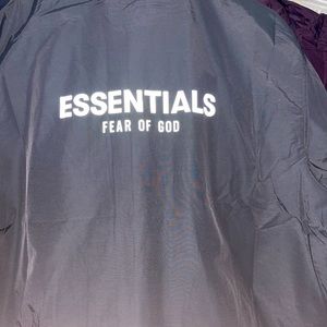 FOG - Fear Of God Essentials Black Coach Jacket
